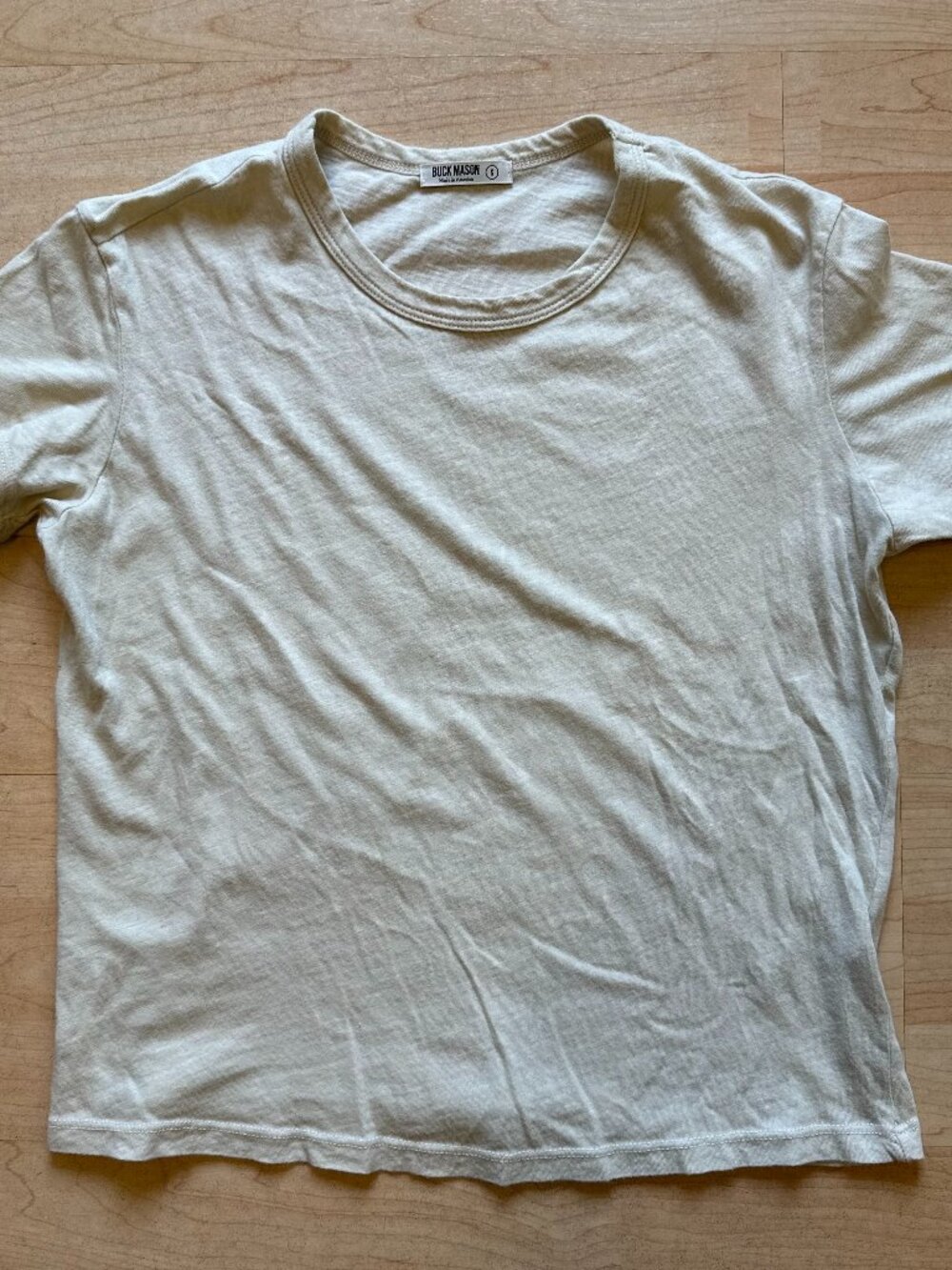 Buck Mason Slub Easy Crew (Sea Shell) - size S